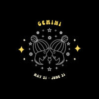 Zodiac Cushion Cover - Gemini Design